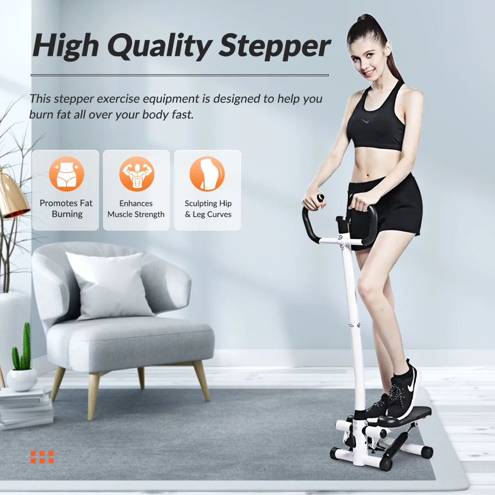 Multifunctional Exercise Stepper Machine With LCD Monitor And Resistance Bands