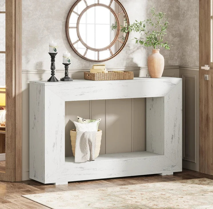 Tribesigns Farmhouse Console Table With Storage For Entryway Living Room