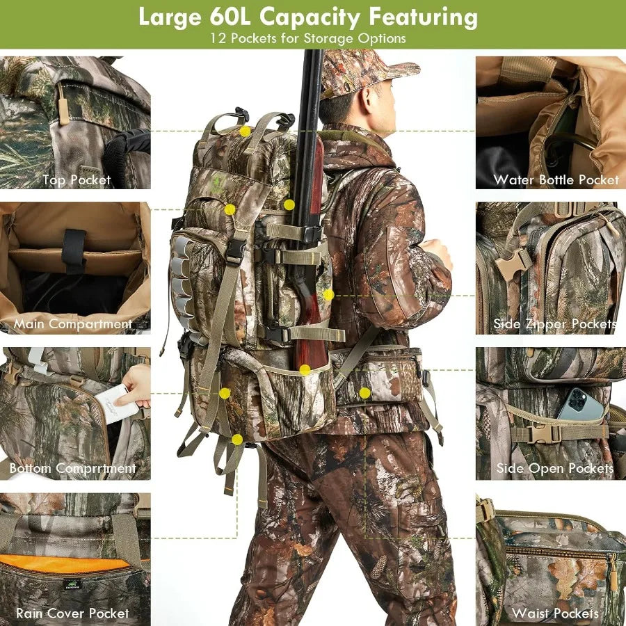 XMSJ Hunting Backpack Nylon Waterproof Rain Cover 600D
