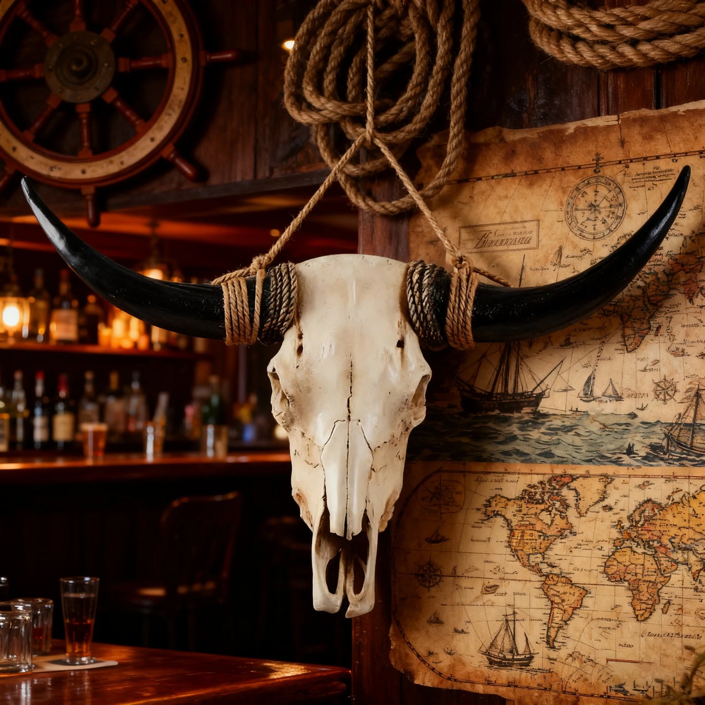 Bull Skull Wall Decor Resin Rustic Western Wall Art