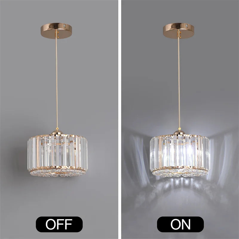 GreeLustr Modern Pendant Light Luxury Crystal Chandelier Ceiling Lamp