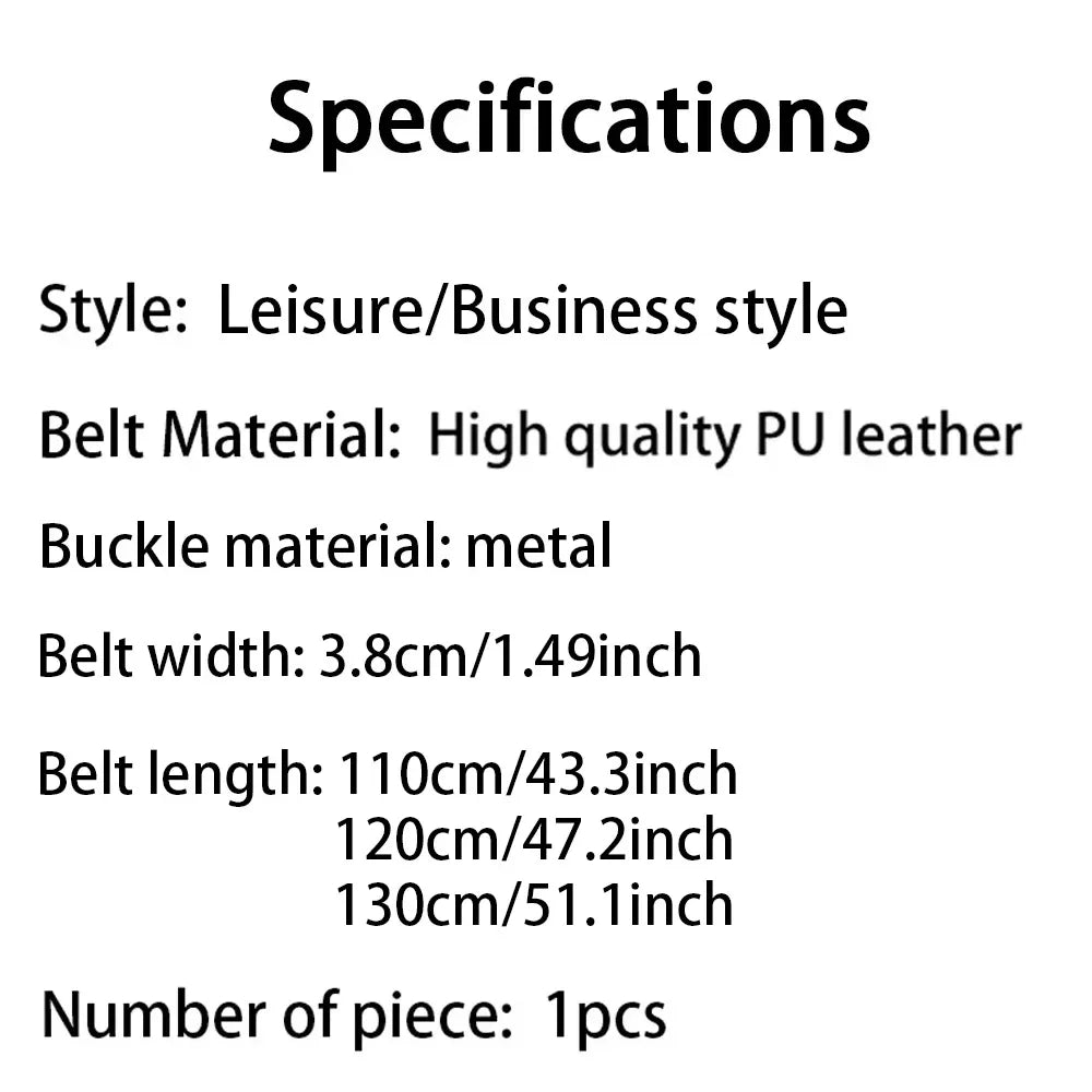 Mens Genuine Leather Belt Buckle Casual Business Cowboy Waistband