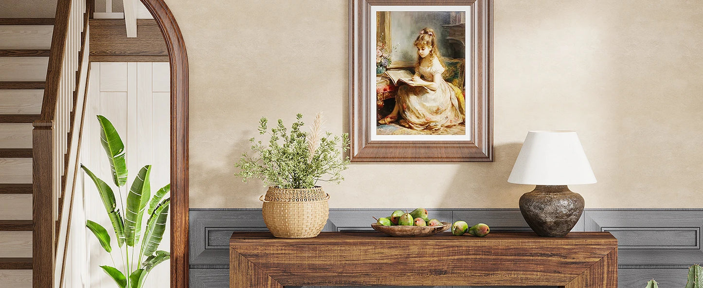 Tribesigns Farmhouse Console Table With Storage For Entryway Living Room