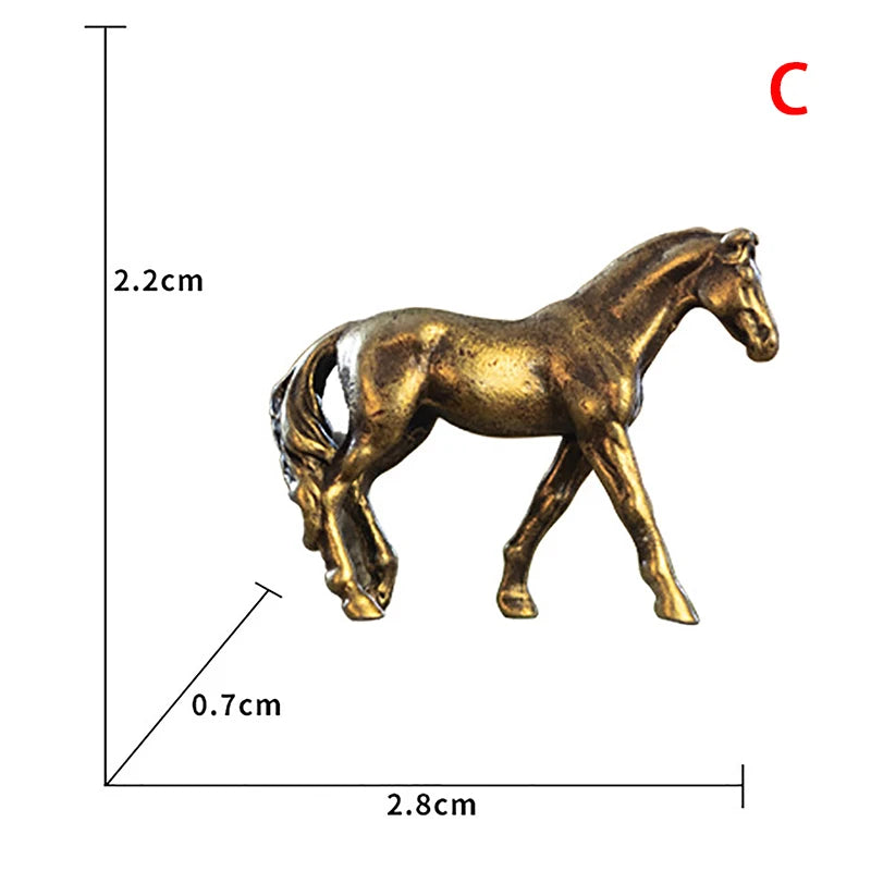 Pottery Horse Figurine Feng Shui Desktop Ornament Statue