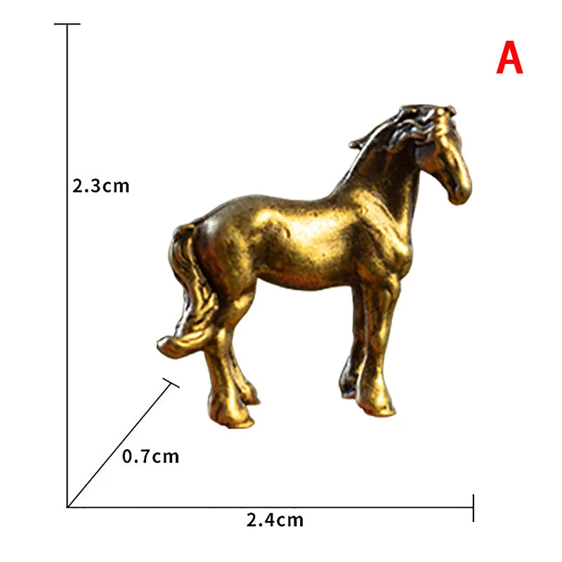Pottery Horse Figurine Feng Shui Desktop Ornament Statue