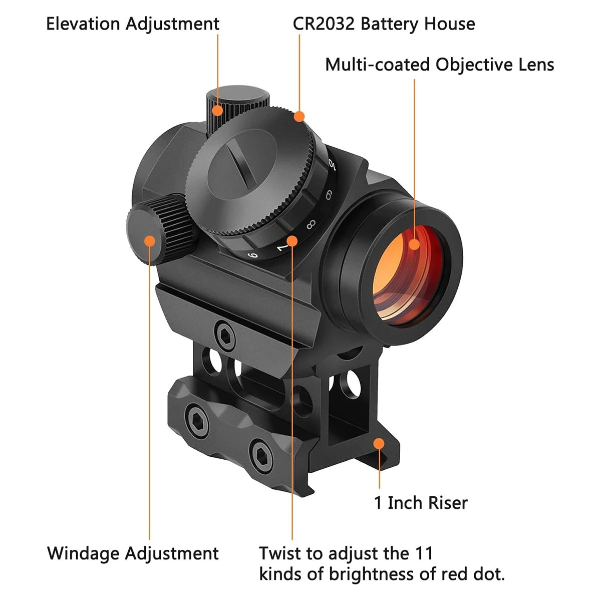 Nabila Red Dot Sight Reflex For Rifle Waterproof Performance