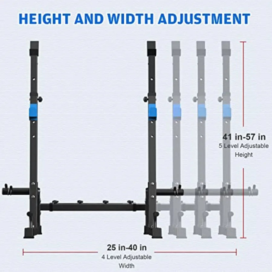 SHXI Adjustable Weight Bench With Squat Rack For Home Gym