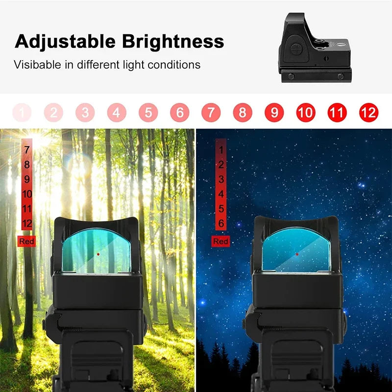 Bestsight Mini Red Dot Sight 1x Reflex Scope 20mm Rail