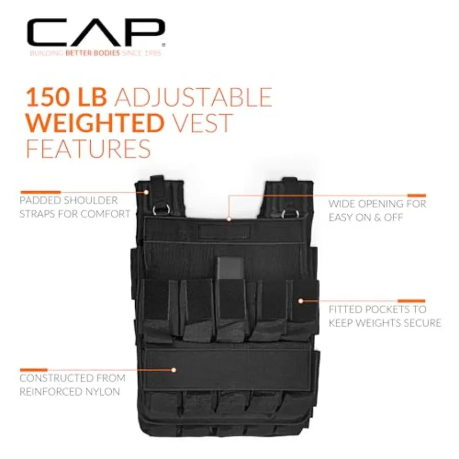 SHXI Adjustable Weighted Vest 20-150 Lbs Removable Iron Weights