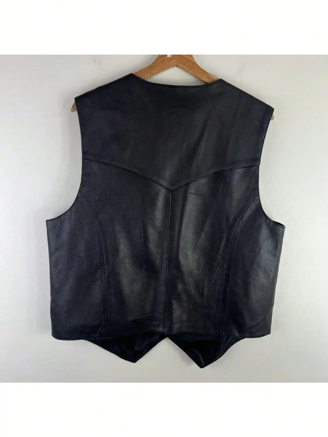 NONECN LisdinoMen Soft Leather Vest For Men Western Biker Attire