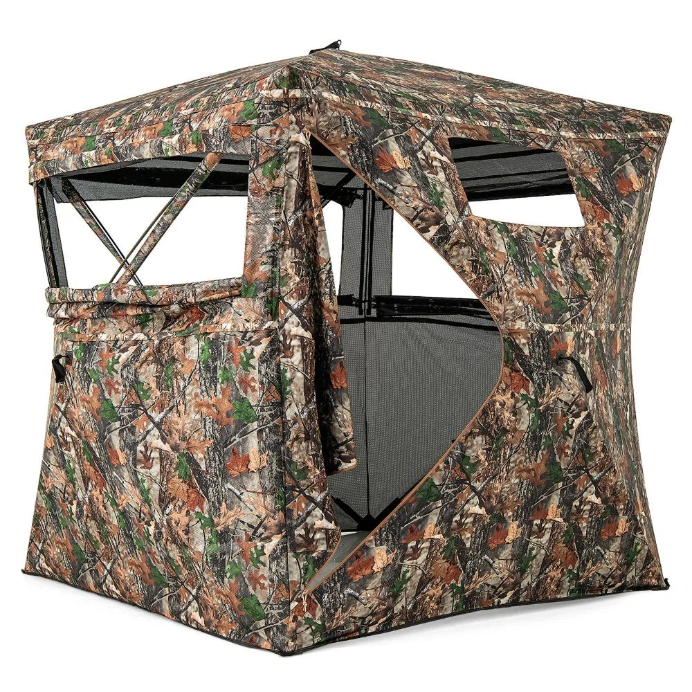 Camouflage Hunting Blind For 3-4 People With 270 Degree View