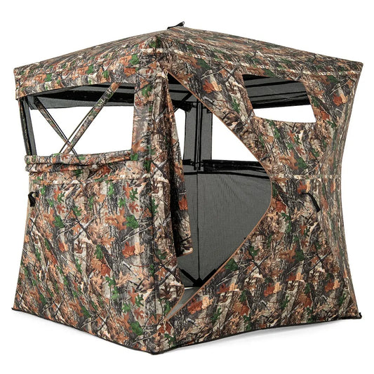 Camouflage Hunting Blind For 3-4 People With 270 Degree View