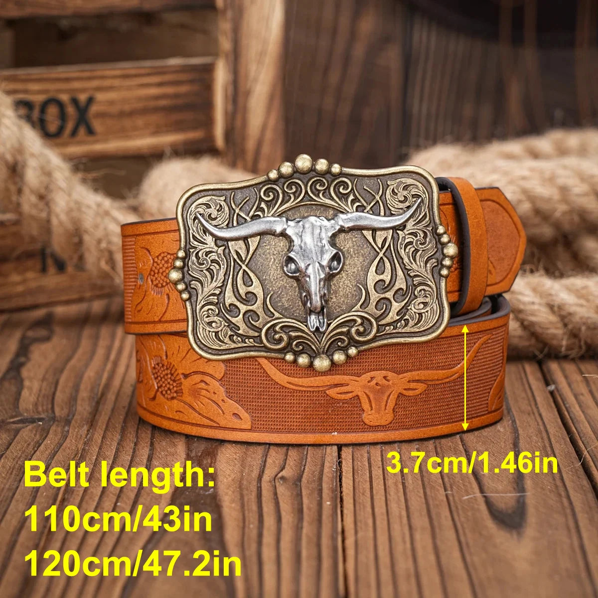Western Belt for Jeans Unisex Cowboy Cowgirl Casual Accessory