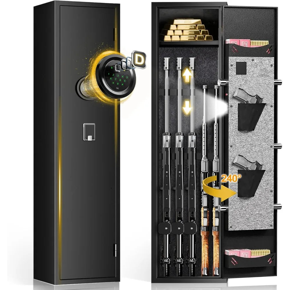 Rifle And Pistols Gun Safe With Dual Alarm Electronic Lock And Removable Racks