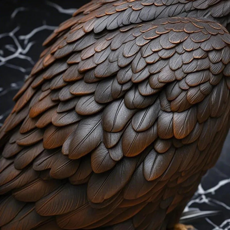 Bald Eagle Garden Statue Outdoor Decor Hand Painted Resin