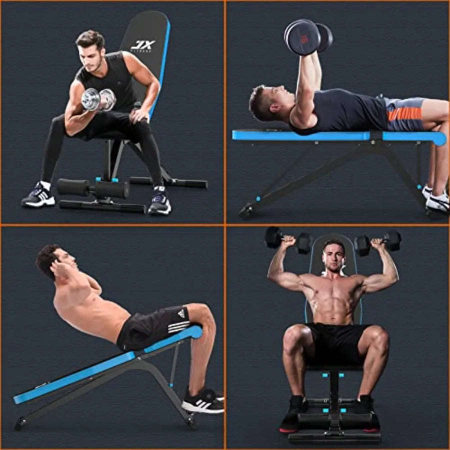 SHXI Adjustable Weight Bench With Squat Rack For Home Gym