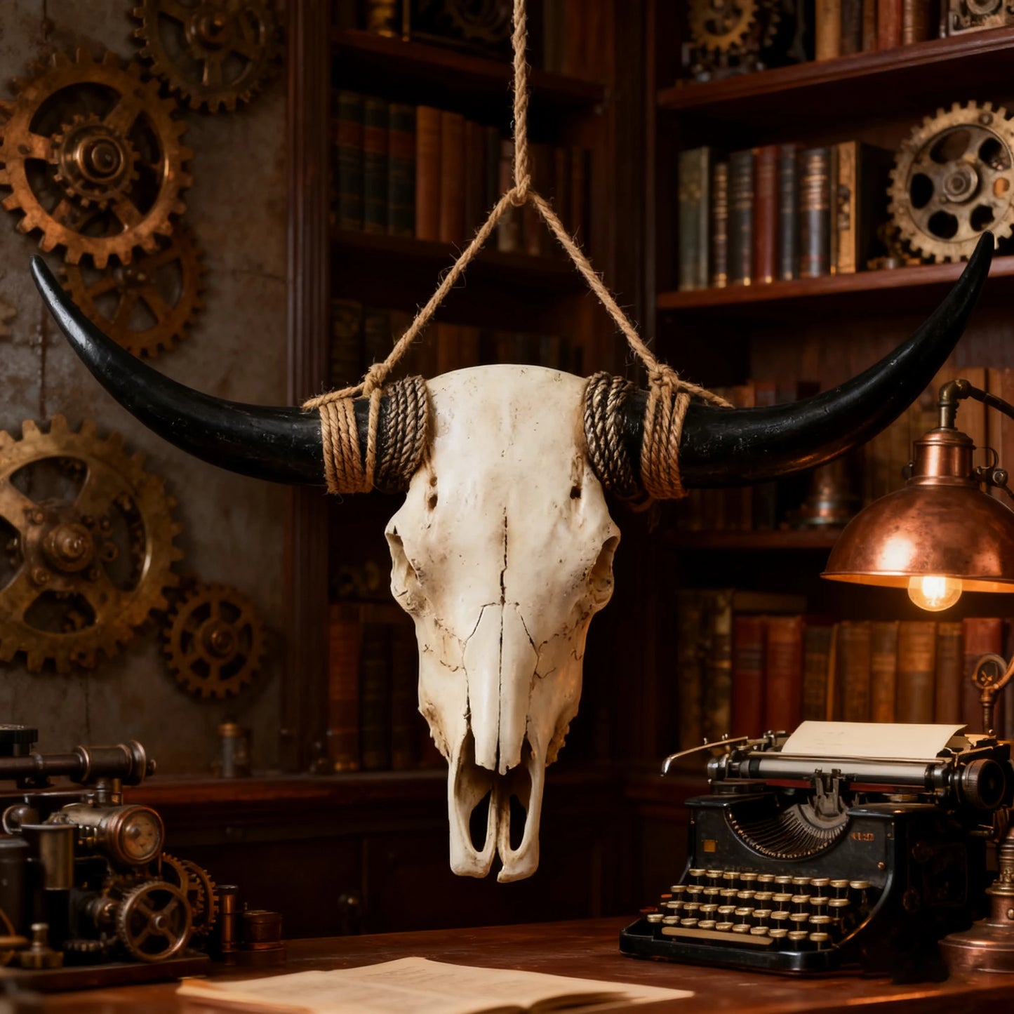 Bull Skull Wall Decor Resin Rustic Western Wall Art