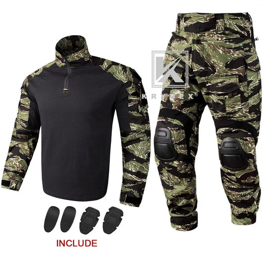 KRYDEX Tiger Stripe Camo Combat Uniform Shirt and Pants Kit