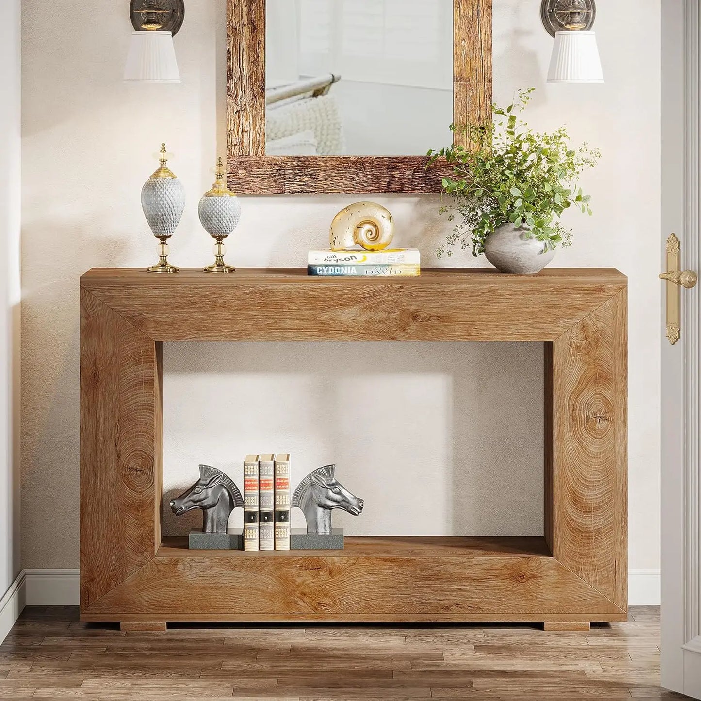 Tribesigns Farmhouse Console Table With Storage For Entryway Living Room