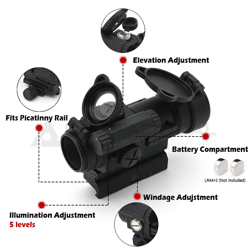 Tactical Patrol Optic With QRP2 Mount Red Dot 2 MOA