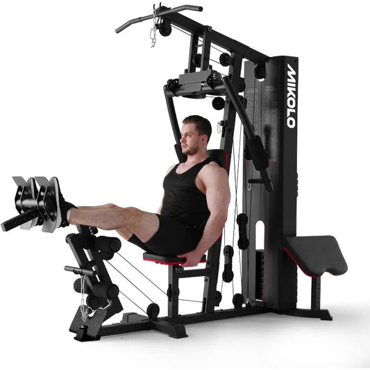 Multifunctional Home Gym Station With 150 LBS Weight Stack