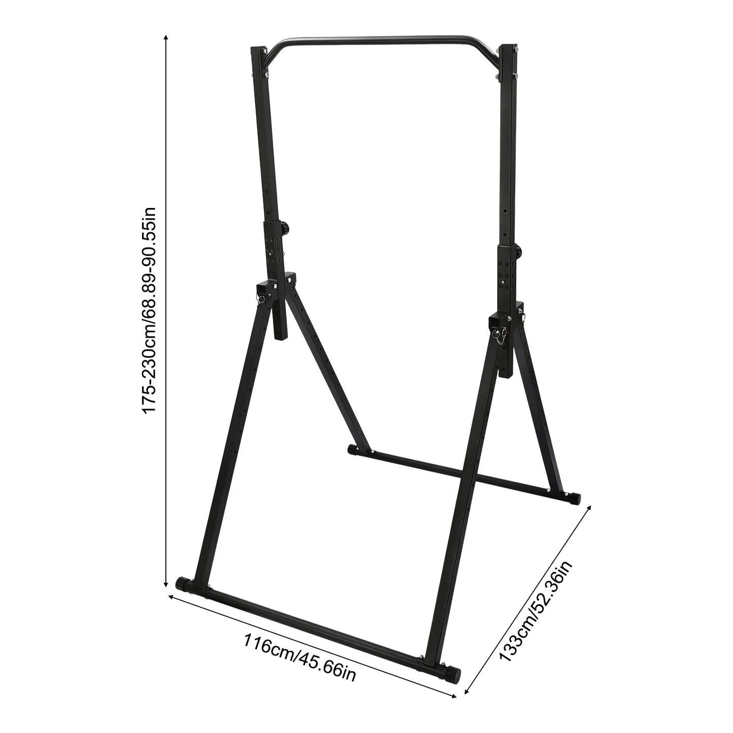 Triangular Pull Up Station Adjustable Height Foldable Home Gym Bar