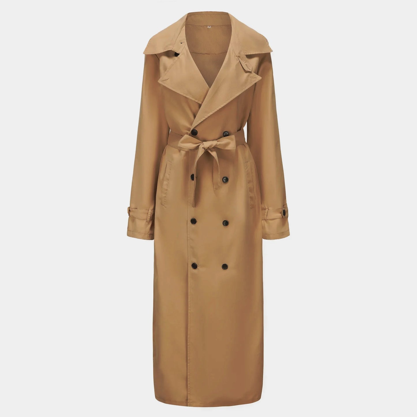 RVHSWDSCN Streetwear Trench Coat Mens Overlong Epaulets Jacket