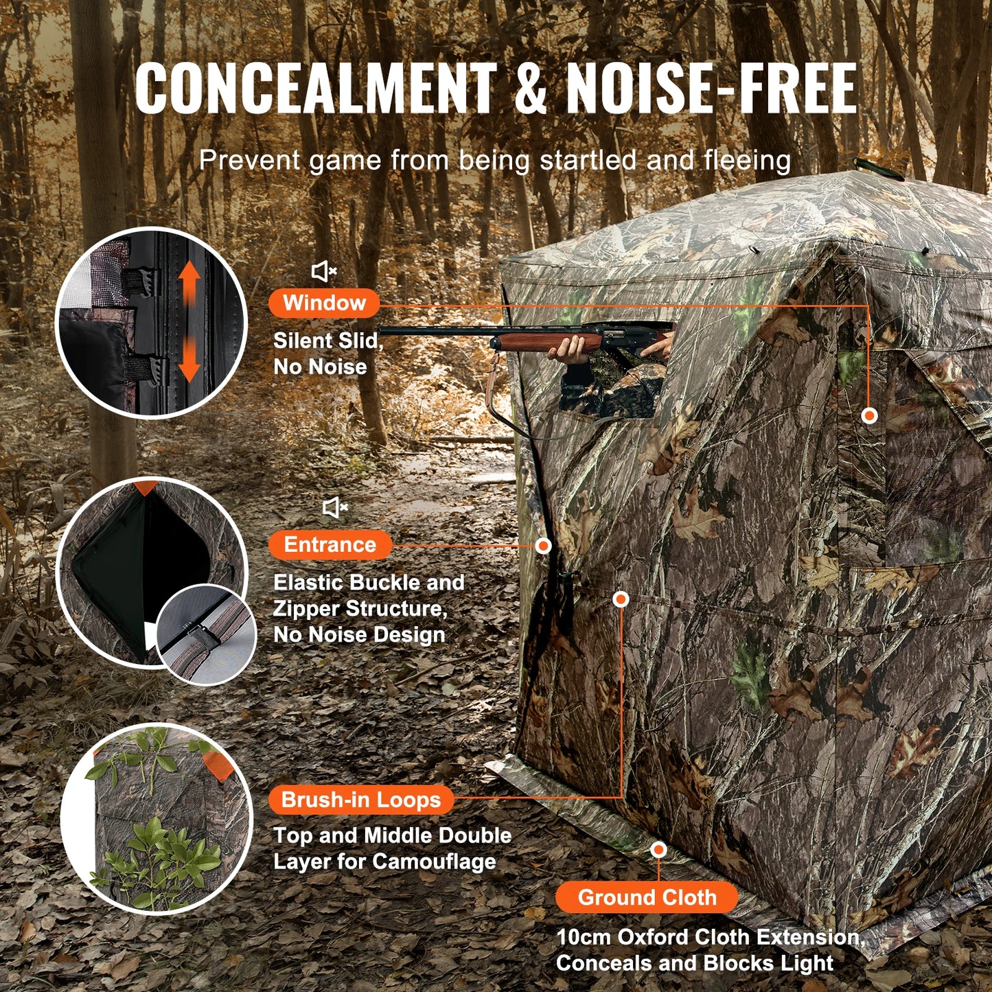 SucceBuy 270 Degree See Through Hunting Blind for Three People