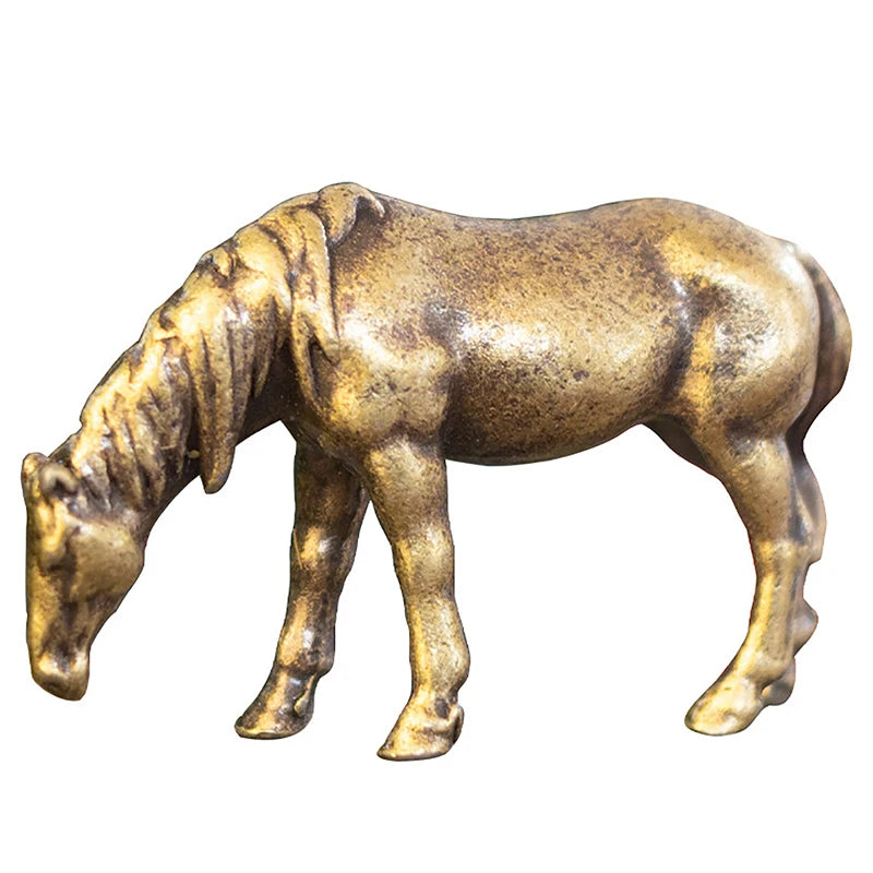 Pottery Horse Figurine Feng Shui Desktop Ornament Statue
