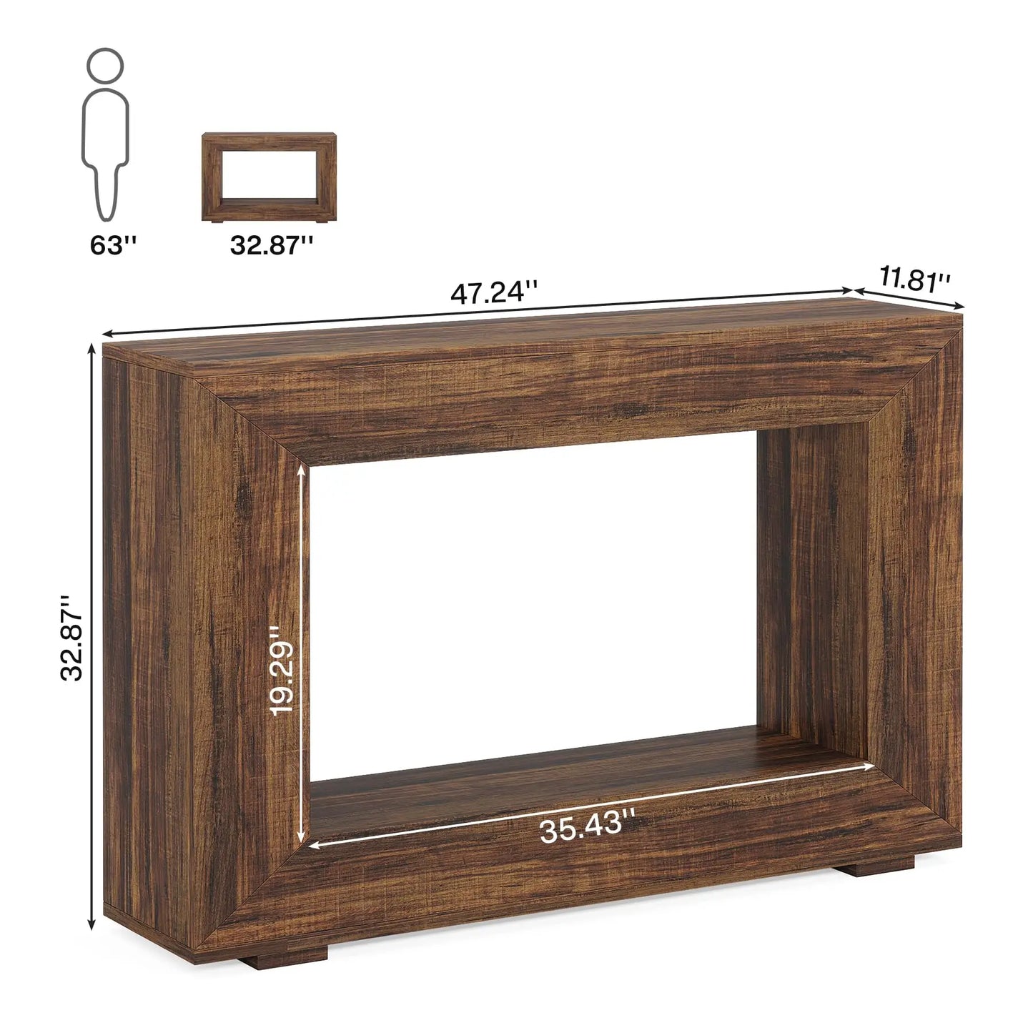 Tribesigns Farmhouse Console Table With Storage For Entryway Living Room
