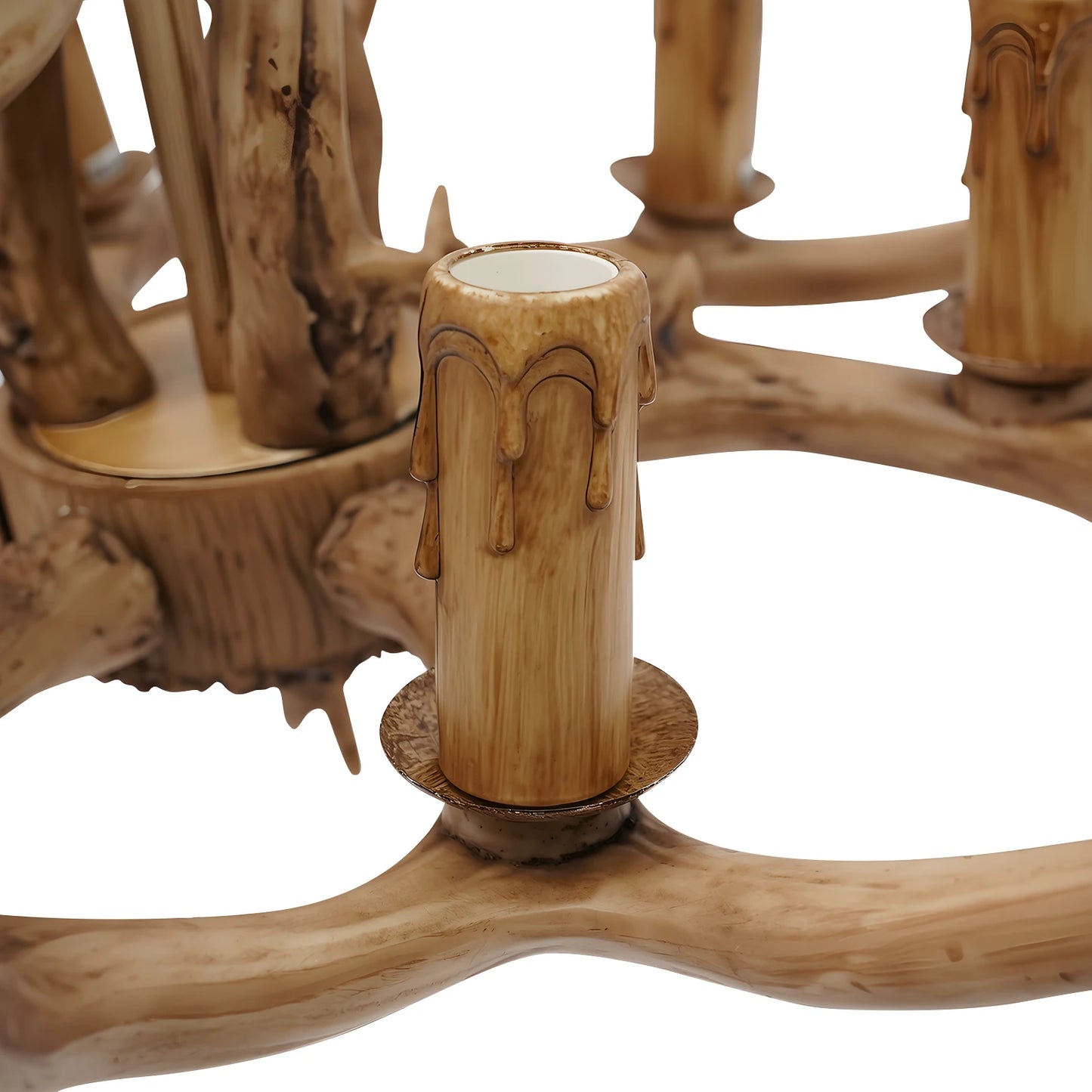 Resin Deer Antler Ceiling Light Chandelier With Six Lights