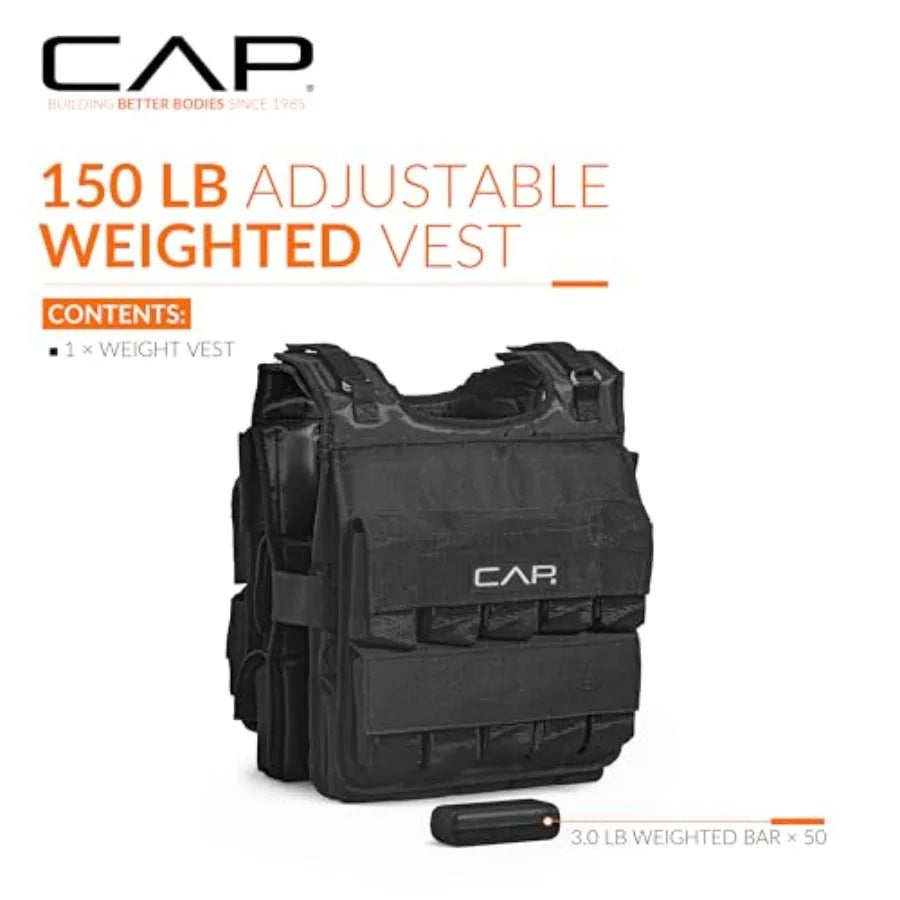 SHXI Adjustable Weighted Vest 20-150 Lbs Removable Iron Weights